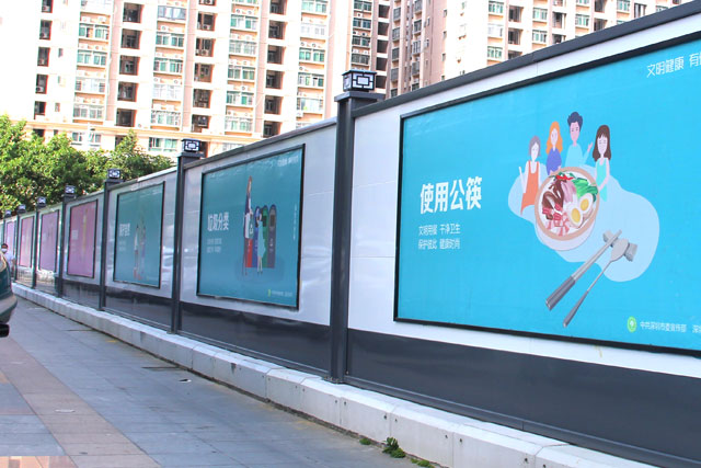 深圳南山東濱路世紀廣場對面施工圍擋安裝-施工圍擋效果圖,圍擋效果圖，深圳市大通建設發展有限公司鋼結構圍擋生產廠家