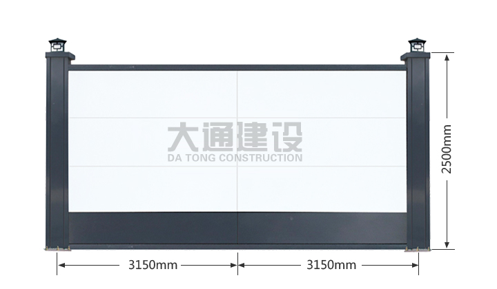 深圳裝配式鋼結構圍擋烤漆半龍骨A款  市政標準  廠家直銷
